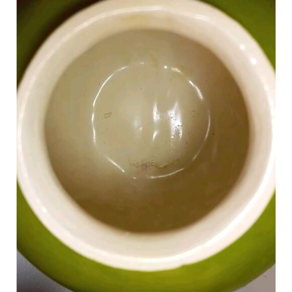 Vintage Holland Mold Ginger Jar MCM Avocado Green Handmade 6.5" Retro Decor Art - Picture 5 of 10